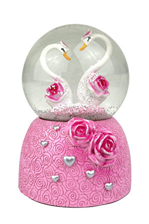 Kuğular - Swans Işıklı ve Müzikli Kar Küresi