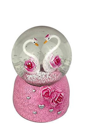 Kuğular - Swans Işıklı ve Müzikli Kar Küresi