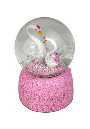 Kuğular - Swans Işıklı ve Müzikli Kar Küresi