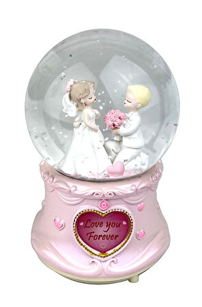 Love You Forever Işıklı ve Müzikli Kar Küresi
