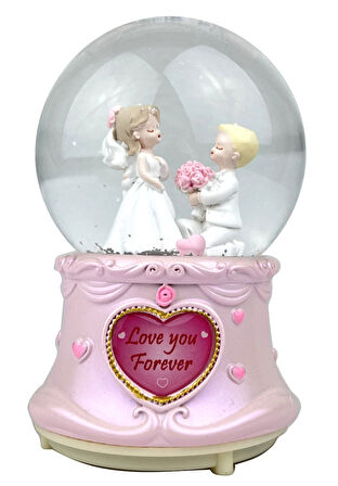 Love You Forever Işıklı ve Müzikli Kar Küresi