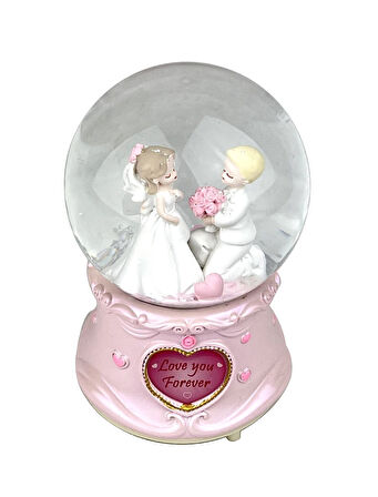Love You Forever Işıklı ve Müzikli Kar Küresi