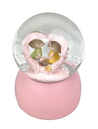 Lovely Couple Işıklı ve Müzikli Kar Küresi