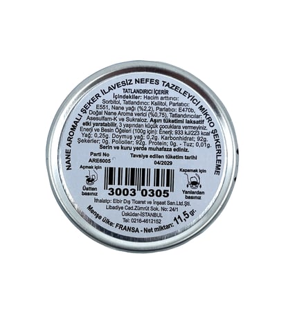 Areka Mint Naneli Şeker 11,5 Gr - 12 ADET (1 KUTU)