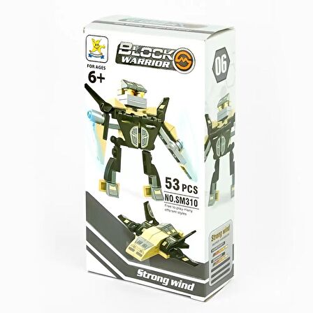 Arabaya Dönüşen Robot Blok Oyuncak Bricks - Block Warrior Strong Wing