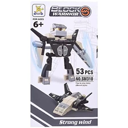 Arabaya Dönüşen Robot Blok Oyuncak Bricks - Block Warrior Strong Wing