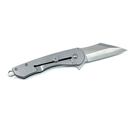 Metal Gövde Frame Lock Katlanır Çakı - Satin Krom