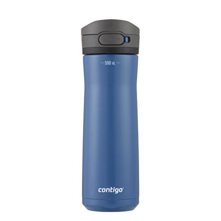 Contigo Jackson Chill 2.0 Çelik Tek El Bas İç Kilitli Su Matarası 590ml - Mavi