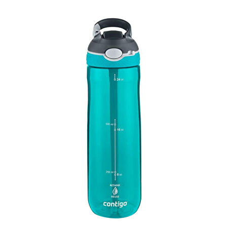 Contigo Cortland Tren Tek El Bas İç Kapaklı Su Matarası 720ml 2191381 - Turkuaz