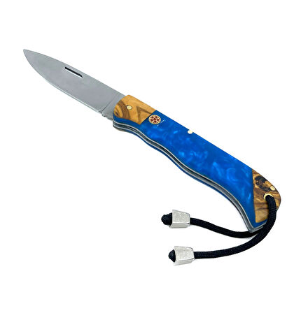 Epoksi Kabze  El Yapımı Paslanmaz Çelik Katlanabilir Çakı