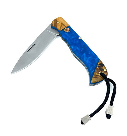 Epoksi Kabze  El Yapımı Paslanmaz Çelik Katlanabilir Çakı