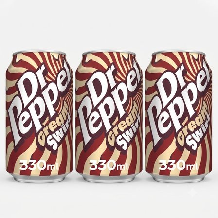 Dr Pepper Cream Swirl Karışık Aromalı Gazlı İçecek 330 ML (3 ADET)