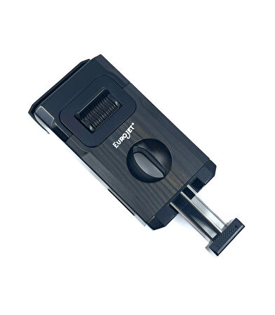 EuroJet Çift Torch Jet Alev Masa Tipi Puro Makaslı Puro Çakmağı - Siyah