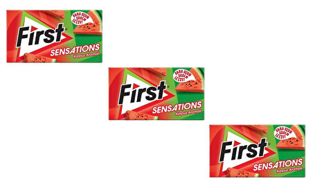 First Sensations Karpuz Aromalı Şekersiz Tatlandırıcılı Sakız 3'lü Paket