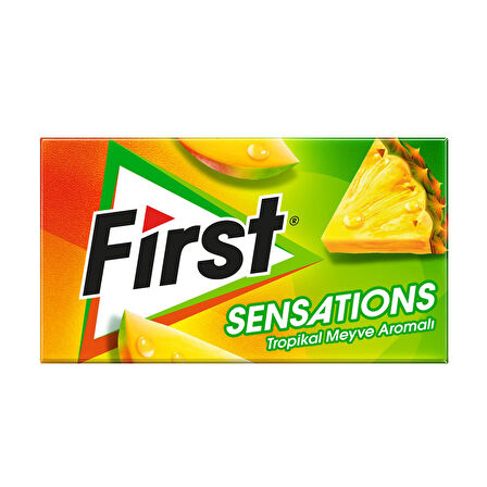 First Sensations Tropikal Meyve Aromalı Şekersiz Tatlandırıcılı Sakız 3'lü Paket