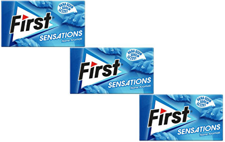 First Sensations Nane Aromalı Şekersiz Tatlandırıcılı Sakız 3'lü Paket