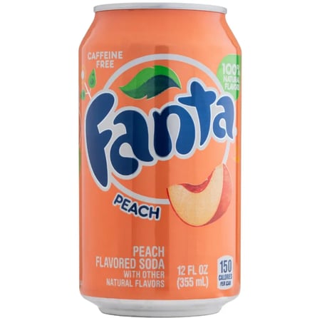 Fanta Peach Şeftali Aromalı Gazlı İçecek 355 ml (3 ADET)