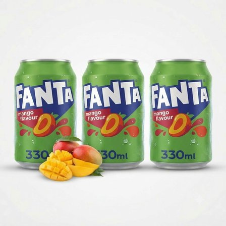 Fanta Mango Flavour Şeftali ve Mango Aromalı Gazlı İçecek 330 ml (3 ADET)