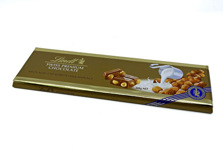 Lindt Swiss Premium Bütün Fındıklı Sütlü İsviçre Çikolatası 300 g