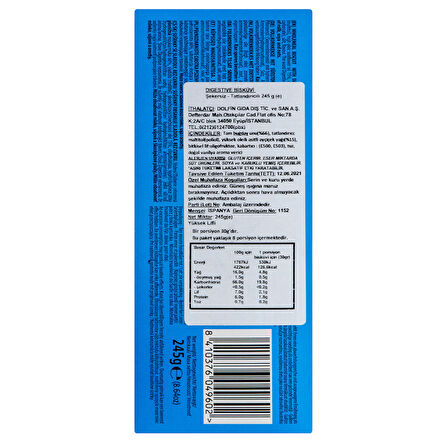 Gullon Şekersiz Digestive Tatlandırıcılı Bisküvi 245 G