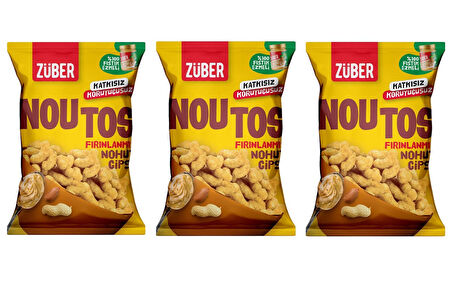Züber Noutos Nohut Cipsi %100 Fıstık Ezmeli 55gr (3 ADET)