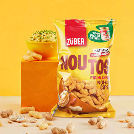 Züber Noutos Nohut Cipsi %100 Fıstık Ezmeli 55gr (3 ADET)