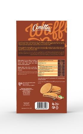 Conitta Waffle Crisps – Fındık Kremalı ve Sütlü Çikolatalı Çıtır Gofret 100 Gr. (2 ADET)