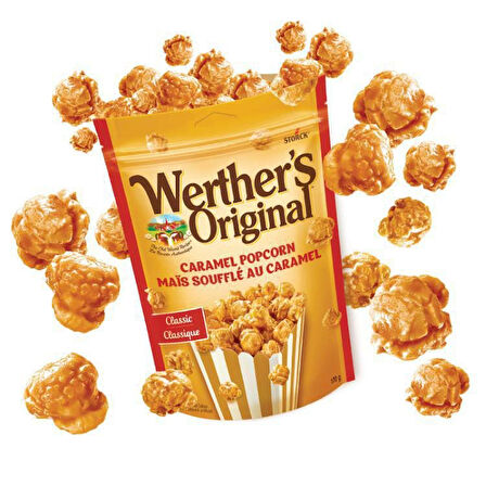 Werther's Original Caramel Popcorn Classic - Krema ve Karamel Kaplamalı Patlamış Mısır 140gr