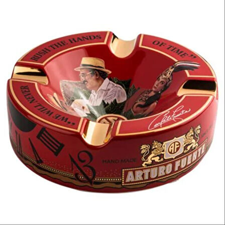 Arturo Fuente Hands Of Time Dörtlü Seramik Küllük - Kırmızı