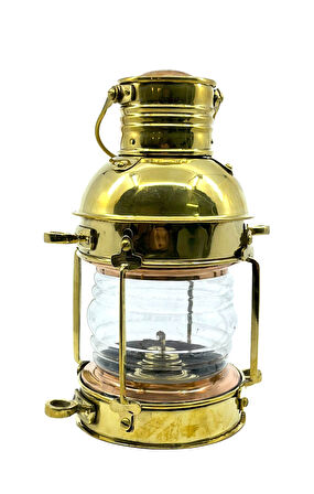 Nostaljik Görünümlü Pirinç Gaz Yağı Lambası