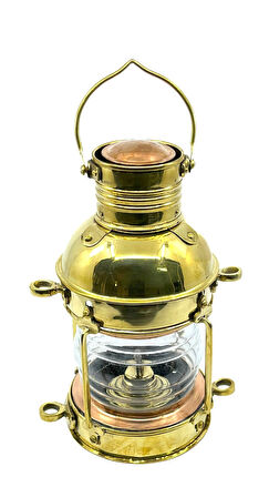 Nostaljik Görünümlü Pirinç Gaz Yağı Lambası