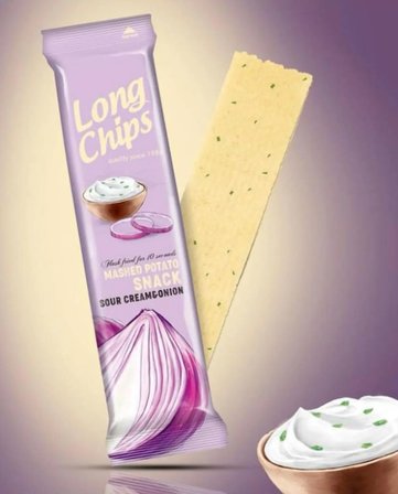 Long Chips Soğan ve Ekşi Krema Aromalı Patates Cipsi 75 G (2 Adet)