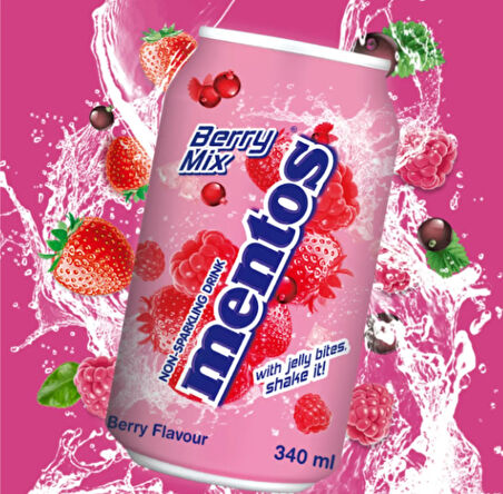 Mentos Hindistan Cevizi Jölesi Parçacıklı Karışık Orman Meyvesi Aromalı İçecek 340 ML