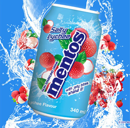 Mentos Hindistan Cevizi Jölesi Parçacıklı Tuzlu Liçi Aromalı İçecek 340 ML