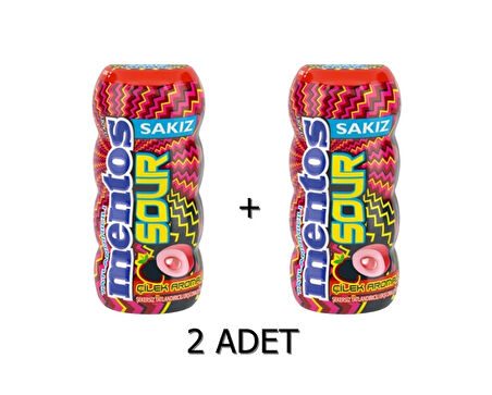 Mentos Sour Çilek Aromalı Şekersiz-Tatlandırıcılı Ekşi Draje Sakız 30g (2 ADET)