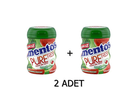 Mentos Pure Fresh Karpuz Aromalı Sakız - Şekersiz(Tatlandırıcılı) 60g (2 ADET)