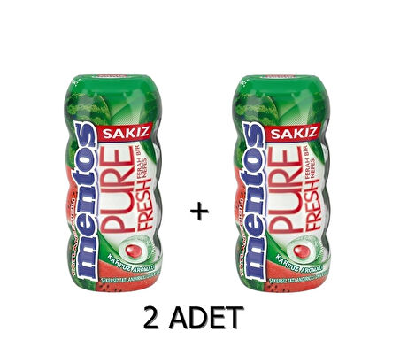 Mentos Pure Fresh Karpuz Aromalı Sakız - Şekersiz(Tatlandırıcılı) 30g (2 ADET)