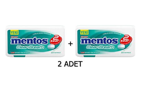 Mentos 2 Saat Clean Breath Yoğun Nane Aromalı Şeker 21G (2 ADET)