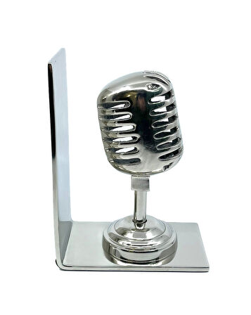 Retro Mikrofon Kitap Tutucu - Kitap Stoperi