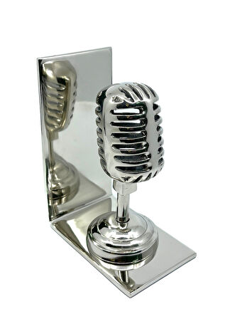 Retro Mikrofon Kitap Tutucu - Kitap Stoperi