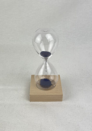 Mıknatıslı Kum Saati Ahşap Standlı