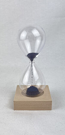 Mıknatıslı Kum Saati Ahşap Standlı