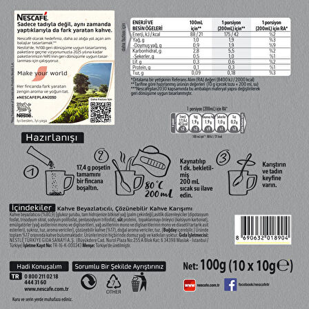 Nescafe 2si1 Arada Granül Kahve 10'lu Paket (2 ADET)