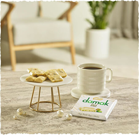 Nestle Damak İnci Antep Fıstıklı Beyaz Çikolata 6'lı Paket (6x60g)