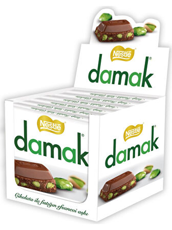 Nestle Damak Antep Fıstıklı Sütlü Kare Çikolata 6'lı Paket (6x60g)