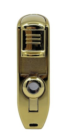 Parmida Metal Puro Çakmağı - 3'lü Jet Alevli Lüks Tasarım (Füme Altın Rengi)