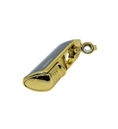 Parmida Metal Puro Çakmağı - 3'lü Jet Alevli Lüks Tasarım (Füme Altın Rengi)
