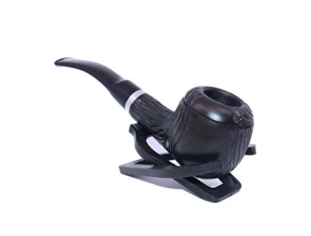 Pipsan Pipo Gravür İşlemeli Half Bent - Siyah