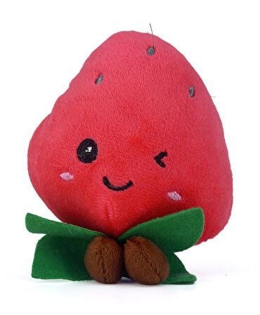 Sevimli Çilek Peluş Anahtarlık