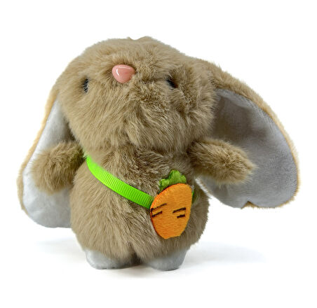 Sevimli Kahverengi Tavşan Büyük Kulak Peluş Anahtarlık